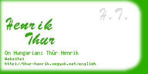 henrik thur business card
